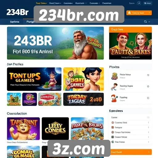 Experiência do usuário no site de jogos 234br.com